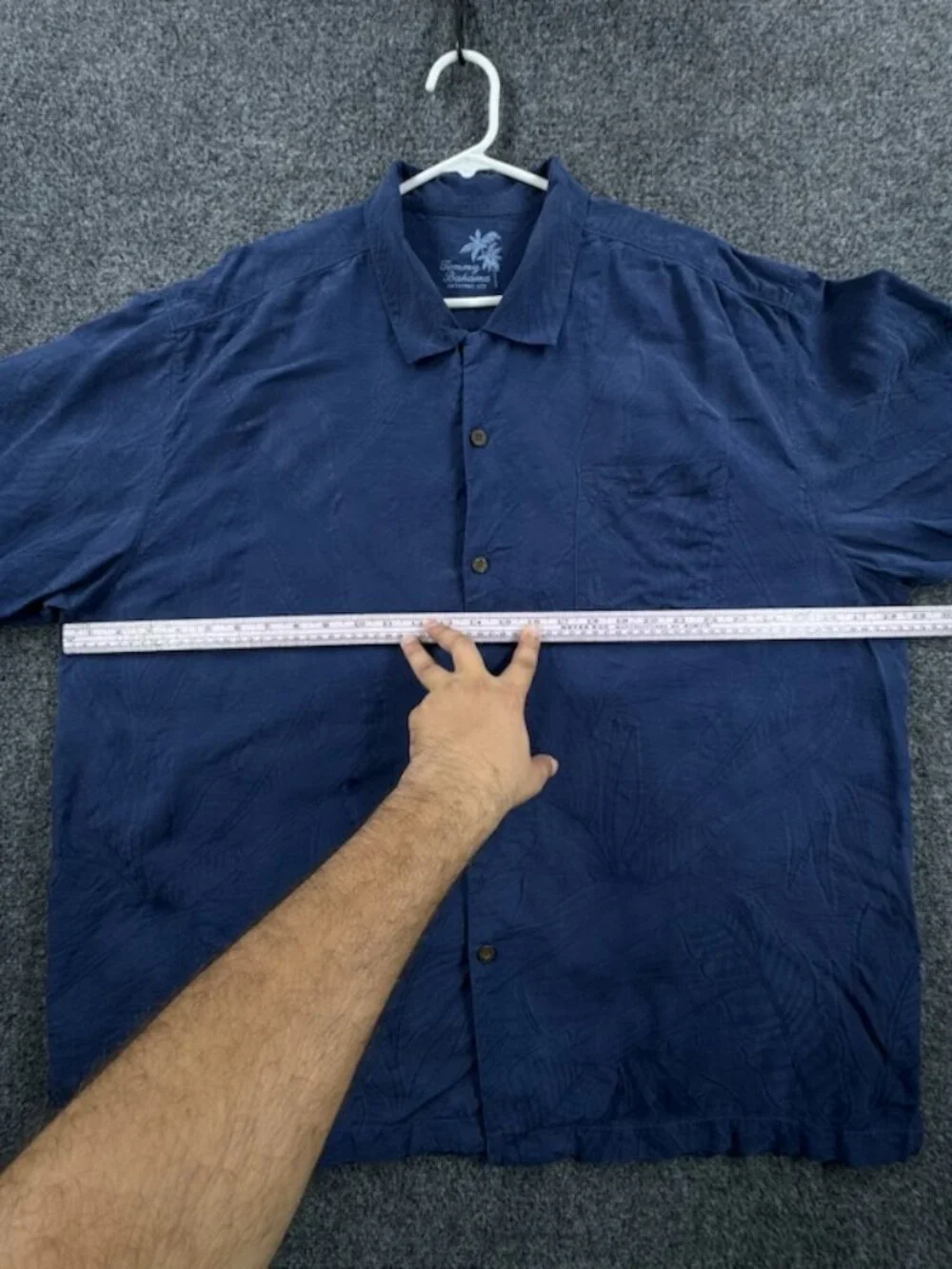 Tommy Bahama Short Sleeve Silk 2XL Floral Blue Logo Shirt Men Beach Button Up